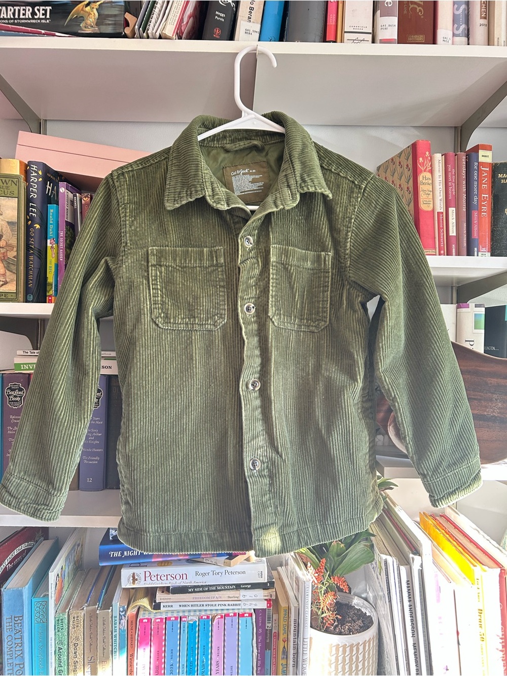 Cat & Jack Olive Green Corduroy Button-Up Jacket